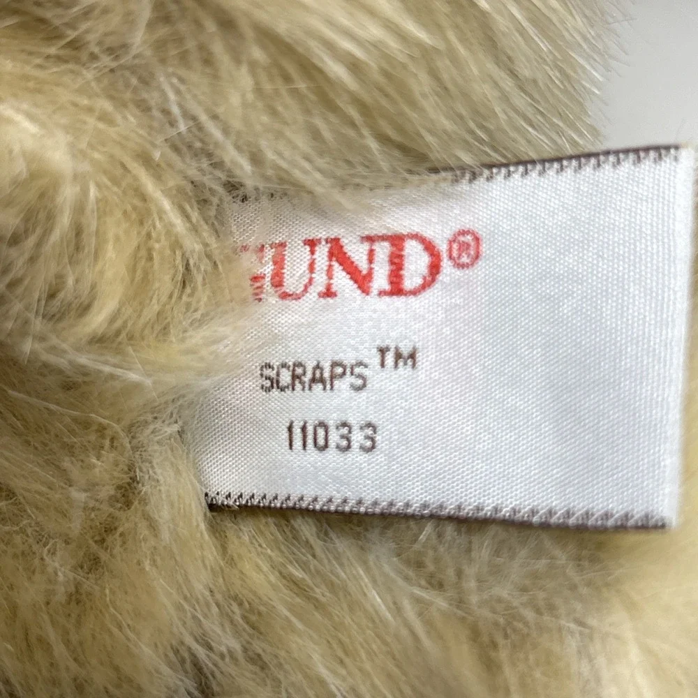 Gund Scraps Tabby Cat‎ With Tag Laying Plush Cream Fur Stuffed Animal Realistic